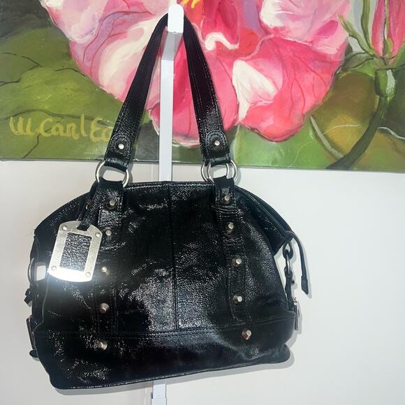 Via Repubblica Made In Italy Genuine Leather Patent Leather Purse Bag - Picture 5 of 16